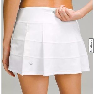 Lululemon Size 6 Pace Rival Mid-Rise Skirt White